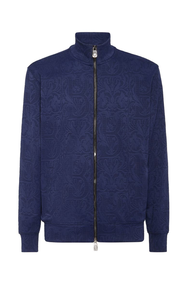 Jacquard Tracksuit Jacket Ls Men, Main, color, navy