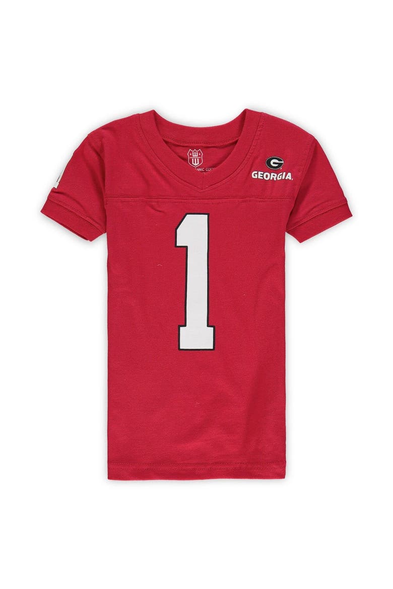 Preschool Wes & Willy Red Georgia Bulldogs Football PJ Set, Alternate, color, Red