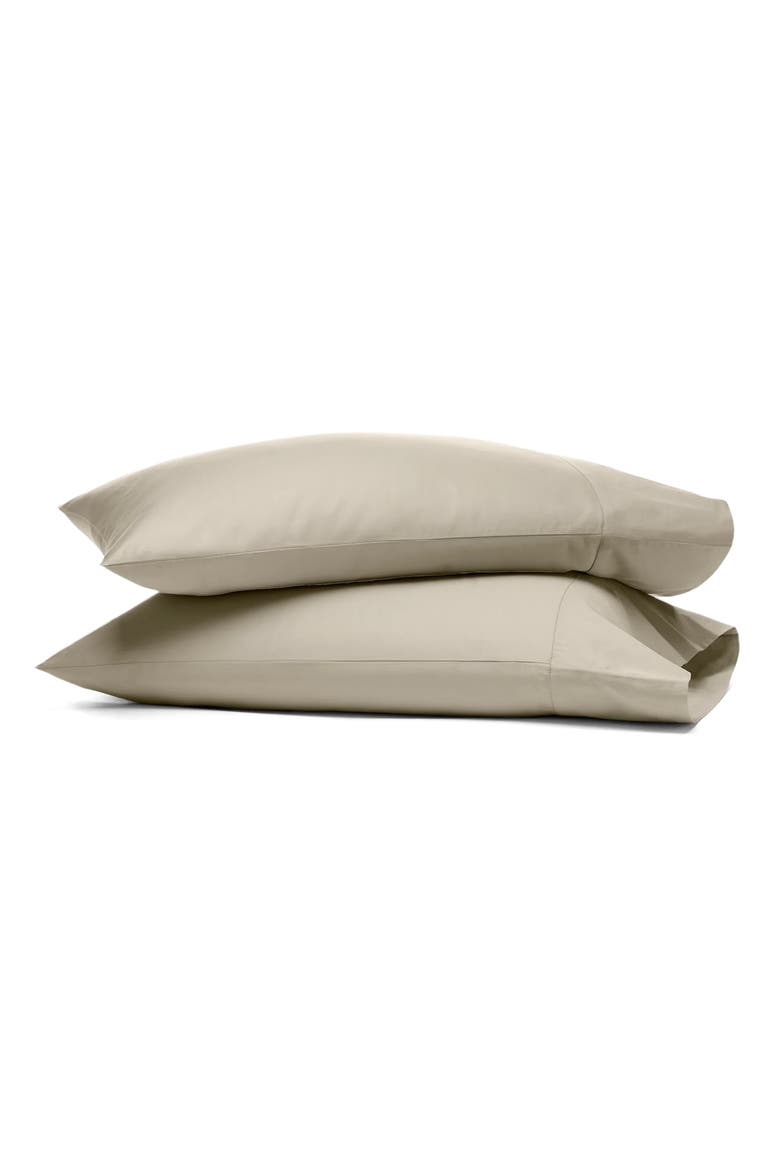 Set of 2 Percale Hemmed Pillowcases, Main, color, OAK