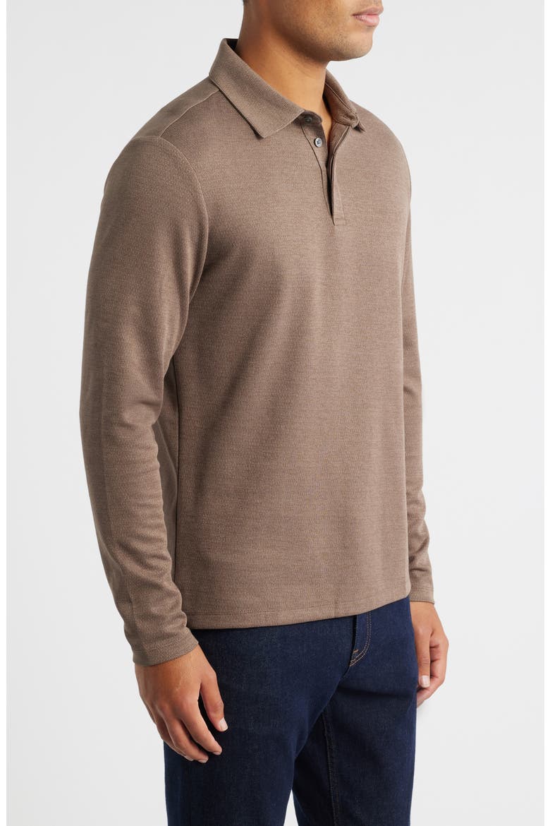 Glendale Long Sleeve Cotton Blend Polo, Alternate, color, POTTERY