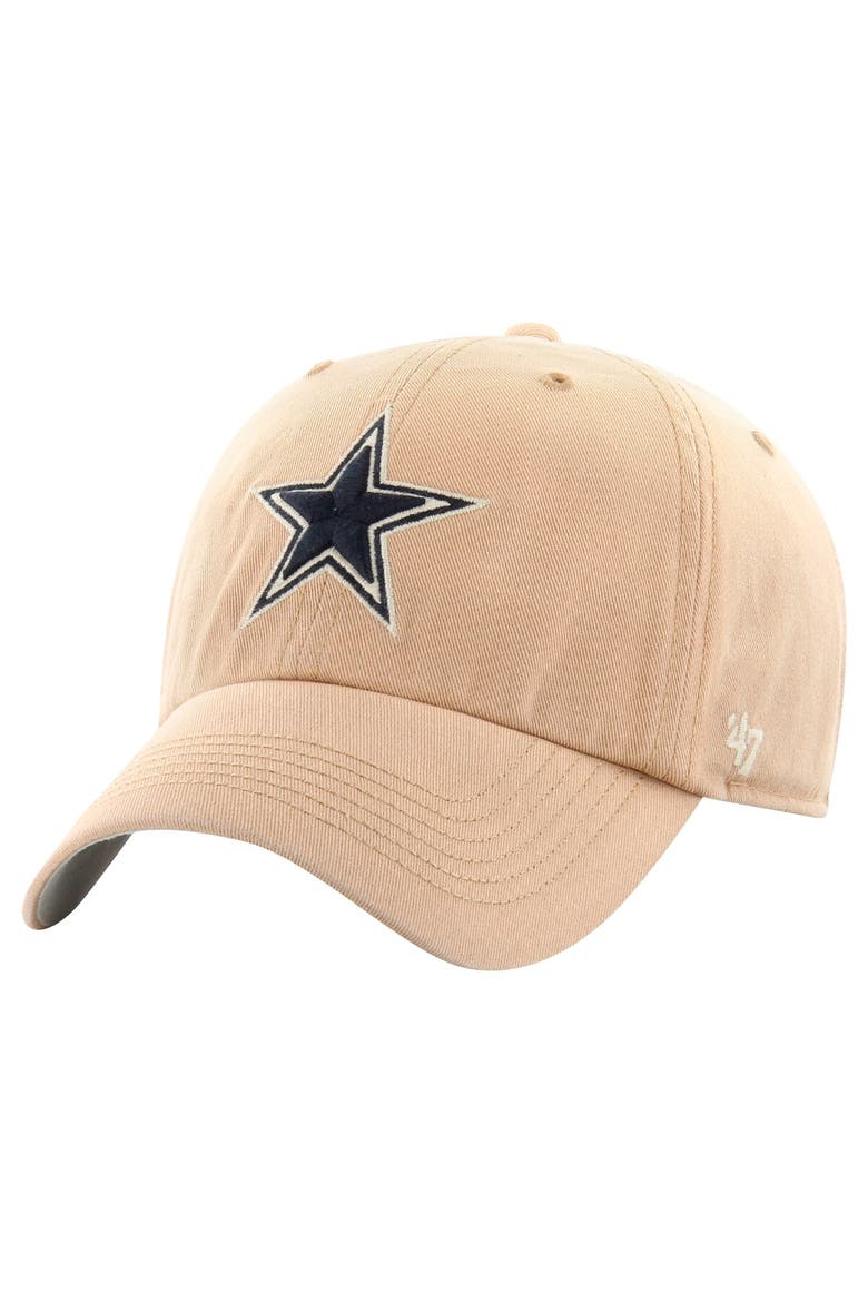 Men's '47 Khaki Dallas Cowboys Dusted Franchise Fitted Hat, Main, color, Khaki