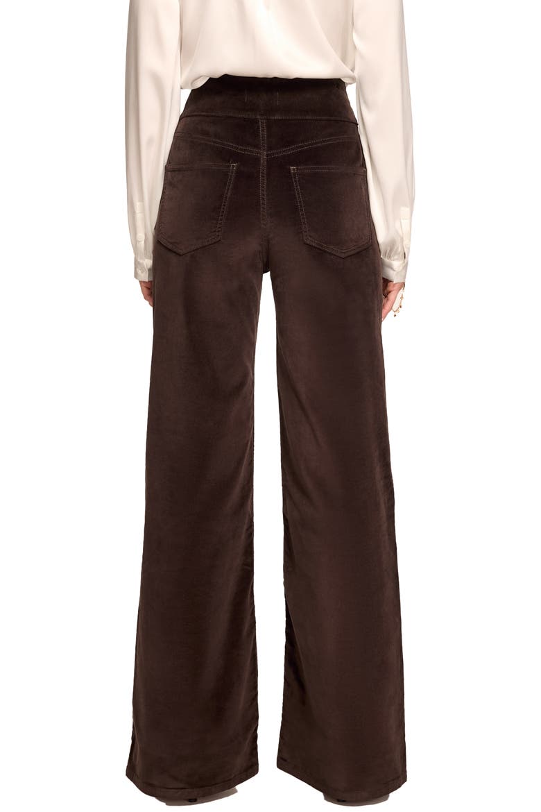 Liv Velveteen High Waist Wide Leg Pants, Alternate, color, HERITAGE BROWN