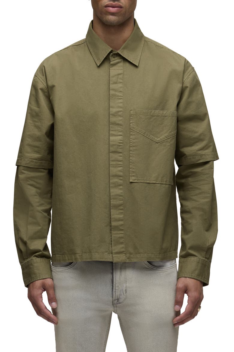 Rex Layered Look Button-Up Shirt, Main, color, MARTINI