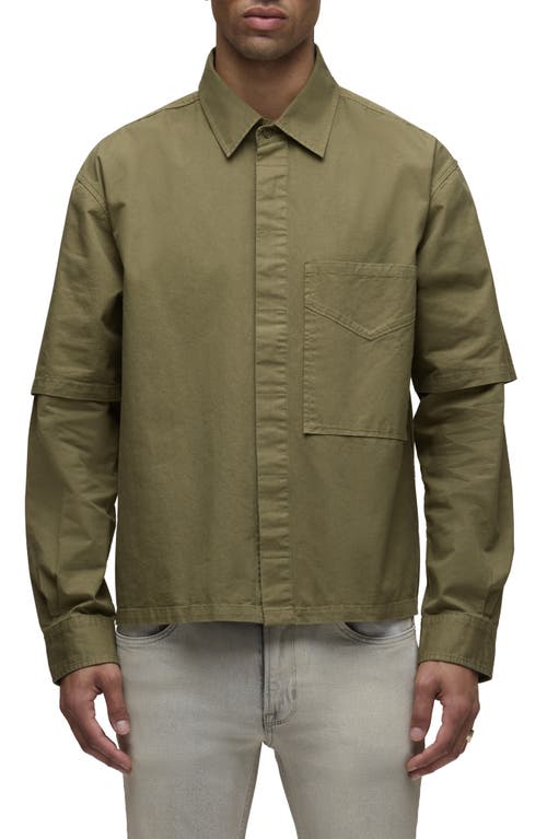 Hudson Jeans Rex Layered Look Button-up Shirt In Green
