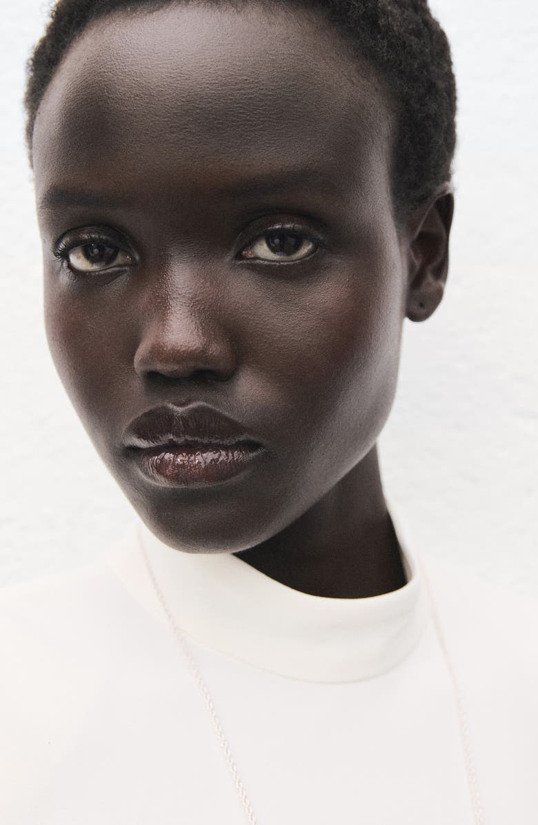 Asymmetric Neck Long Sleeve Midi Dress