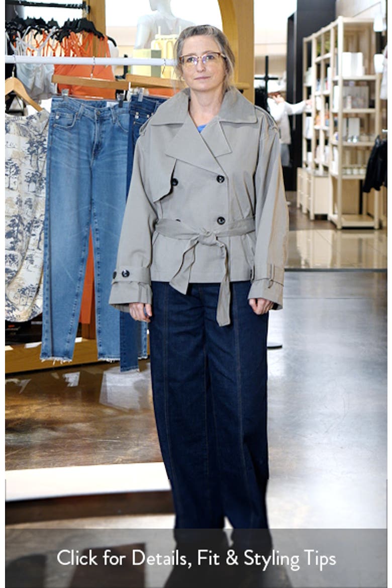 Crop Cotton Blend Trench Coat video