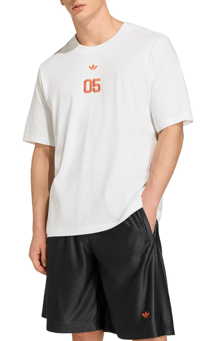 adidas Jude Bellingham Oversized Cotton Graphic T-Shirt, Main, color, Off White/ /