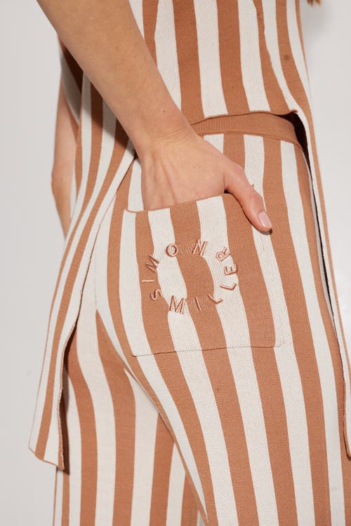 Simonmiller Knits By Jabber Pant In Tan Stripe