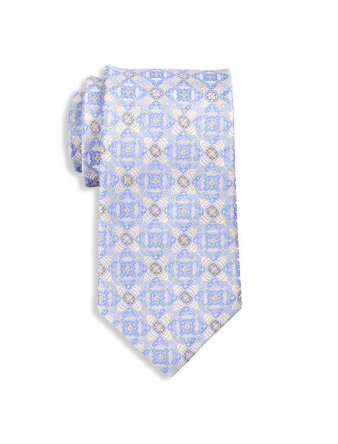 Big & Tall Vintage Medallion Silk Tie