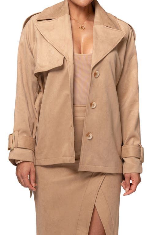Jluxlabel Nightfall Belted Suede Jacket