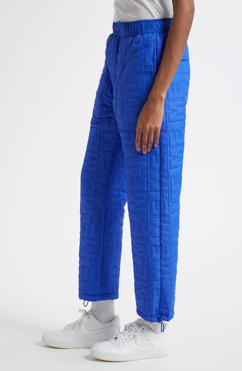 Melody Ehsani Monogram Quilted Hiking Pants, Alternate, color, Cobalt Blue