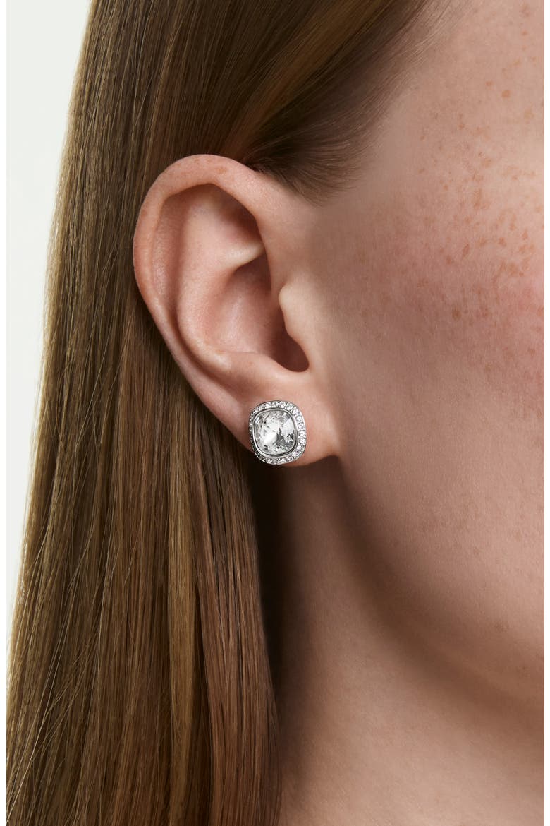 Una Angelic Cushion Crystal Linear Earrings, Alternate, color, WHITE GOLD CRYSTAL