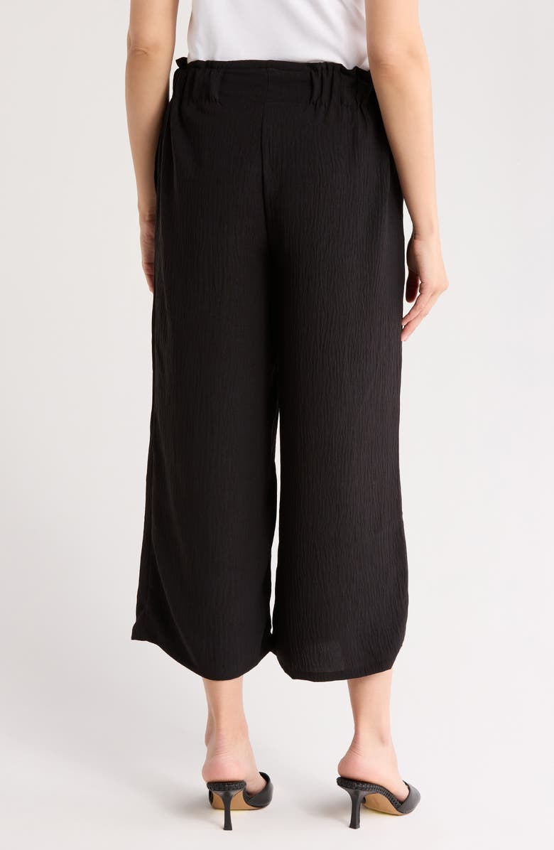 T Tahari Gathered Wide Leg Crop Pants, Alternate, color, 