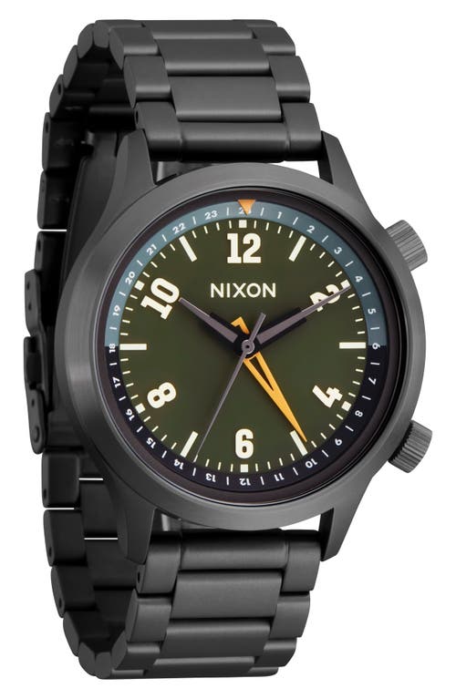 Nixon Be There Bracelet Watch, 40mm in Gunmetal /Kobu Green 