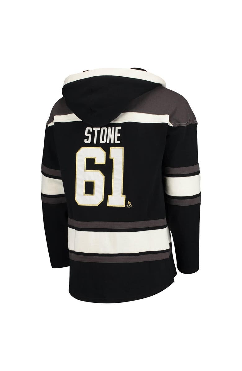 '47 Men's '47 Mark Stone Black Vegas Golden Knights Player Name & Number Lacer Pullover Hoodie, Alternate, color, 