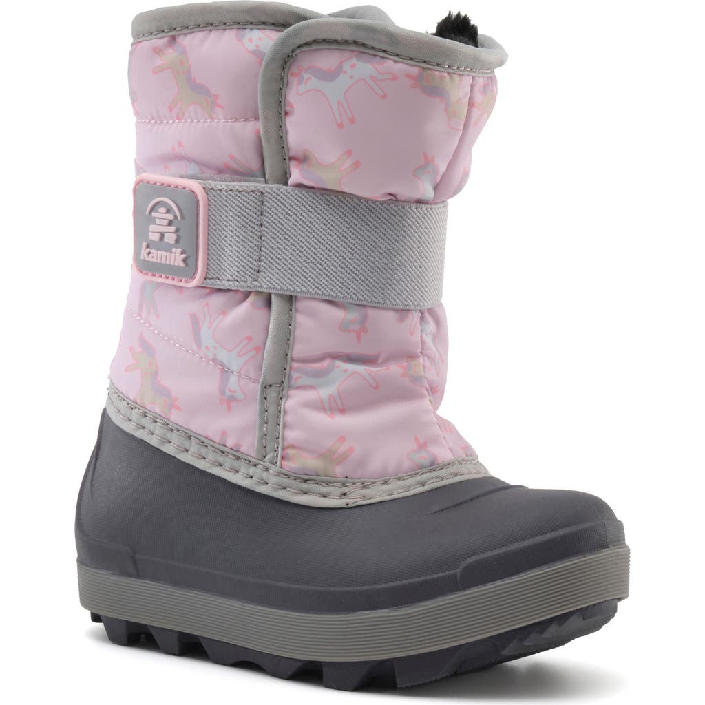 Kamik Kids' Snowbug 7 Waterproof Faux Fur Lined Boot in Light Pink  product