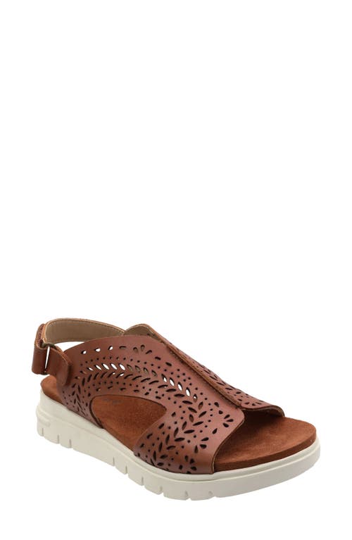 David Tate Moda Slingback Platform Wedge Sandal In Luggage