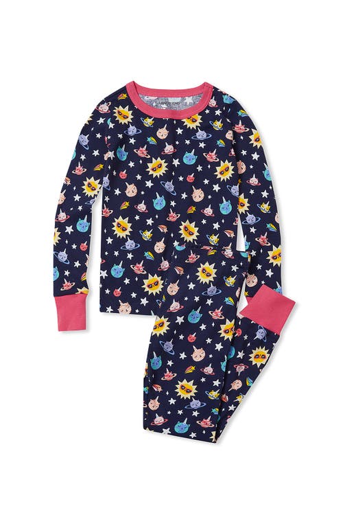 Lands' End Kids Pattern Snug Fit Pajama Set In Blue