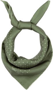 Lauren Ralph Lauren Polka Dot Square Silk Scarf