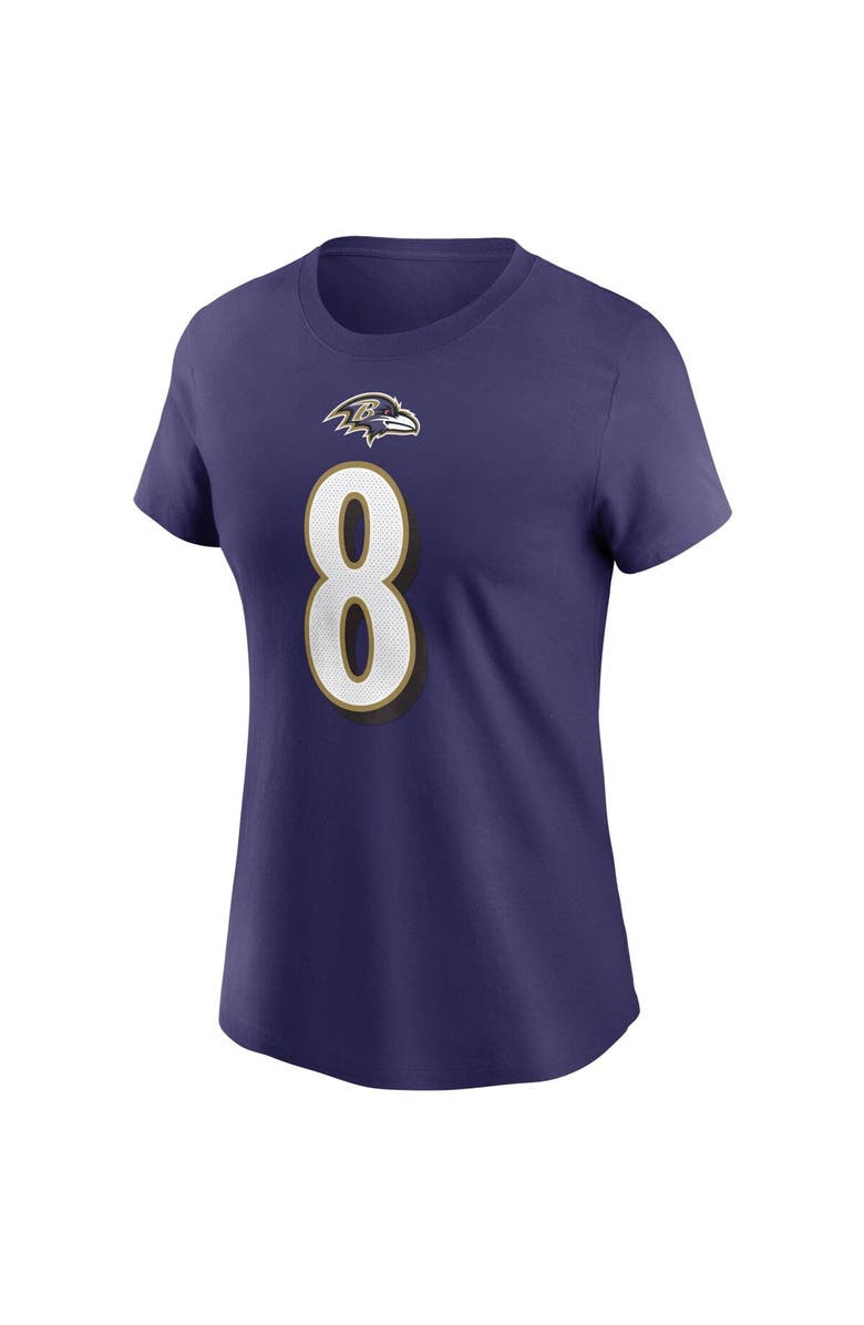 Nike Women's Nike Lamar Jackson Purple Baltimore Ravens Name & Number T-Shirt, Alternate, color, 