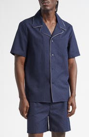 Balmain Monogram Jacquard Pajama Shirt
