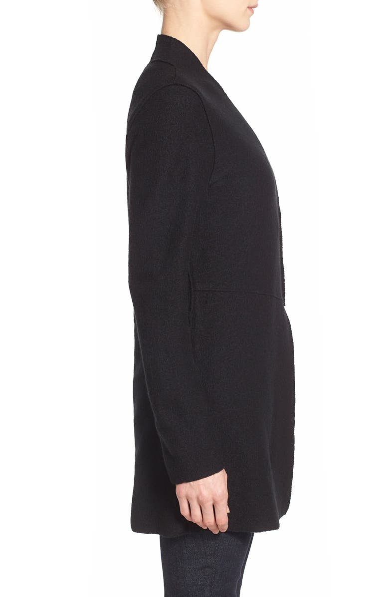 Eileen Fisher Asymmetrical Boiled Merino Wool Jacket, Alternate, color, 
