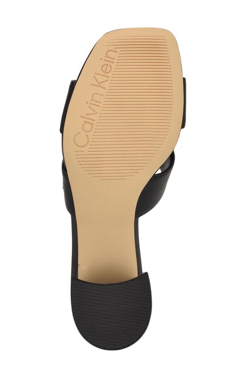 Shop Calvin Klein Valery Block Heel Slide Sandal In Black