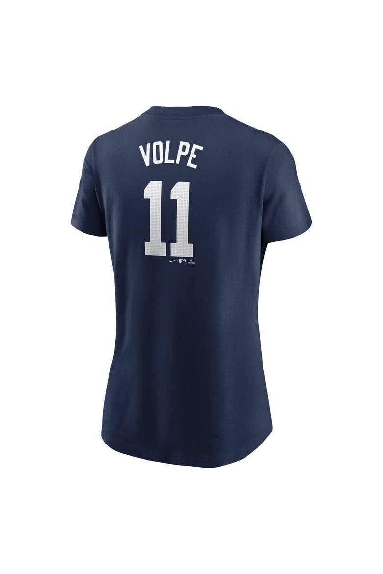 Women's Nike Anthony Volpe Navy New York Yankees Fuse Name & Number T-Shirt, Alternate, color, Navy