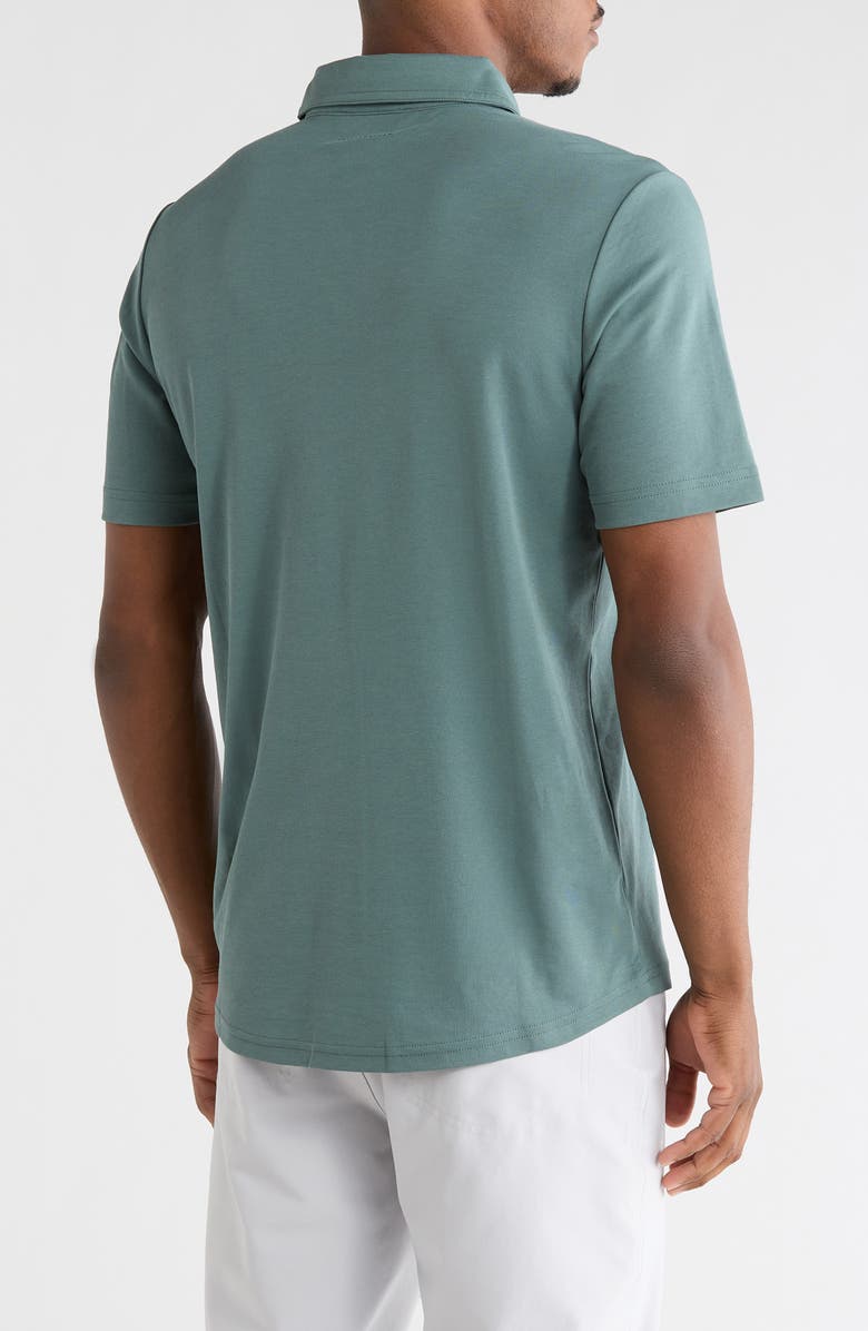TravisMathew Stealth Handoff Cotton Blend Polo, Alternate, color, Balsam Green