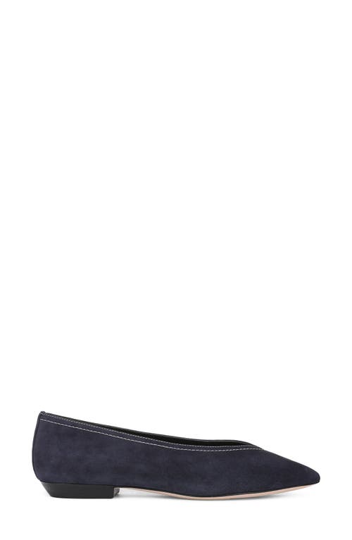 Veronica Beard Bancroft Pointed Toe Flat In Blue