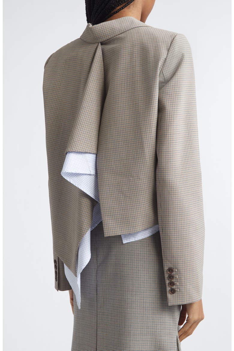 Crop Back Cascade Jacket, Alternate, color, BROWN MULTI