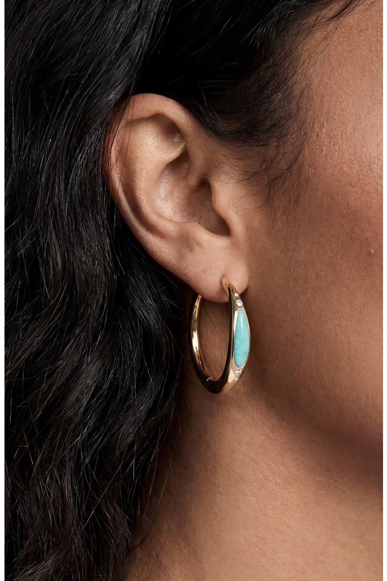 Solstice Hoop Earrings, Alternate, color, TURQUOISE