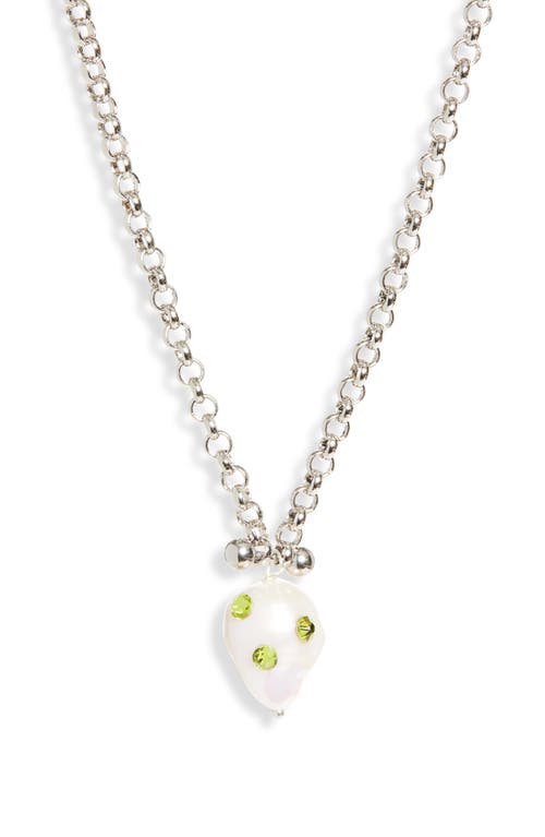 Justine Clenquet Joan Freshwater Pearl & Crystal Pendant Necklace