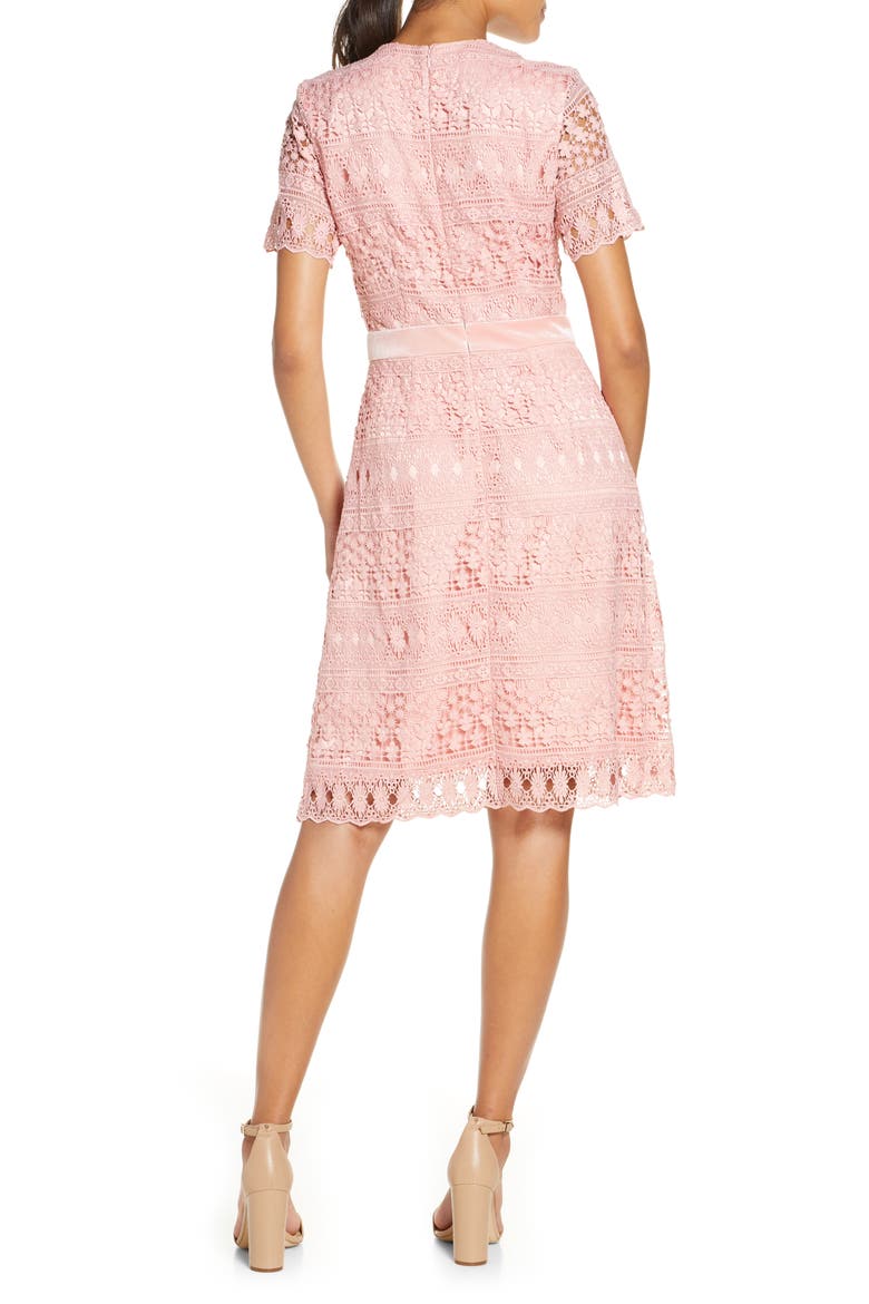 Lace Dress, Alternate, color, PINK BRIDE