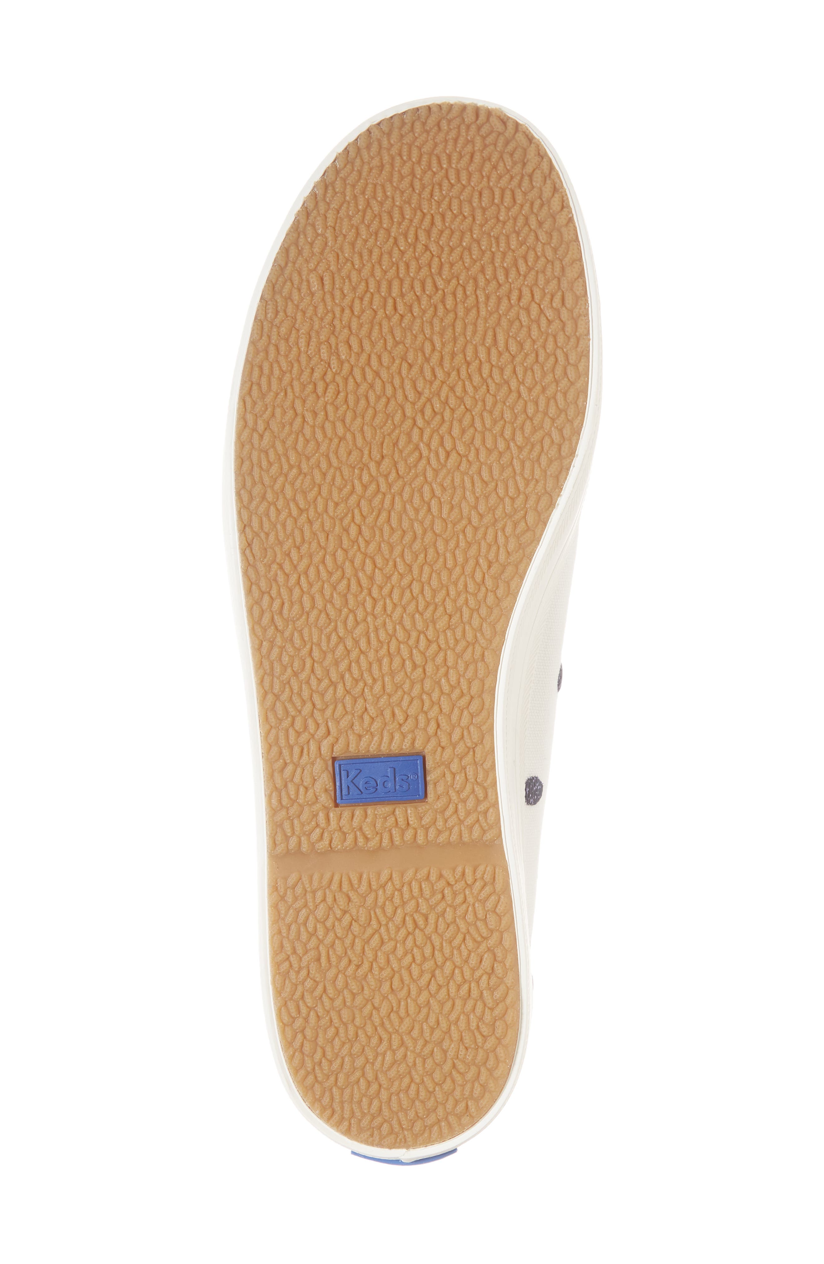 for kate spade new york champion dancing dot sneaker, Alternate, color, CREAM/ NAVY