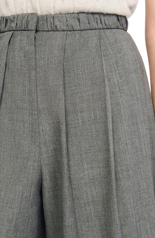 Sandro Pleated Long Shorts In Gray
