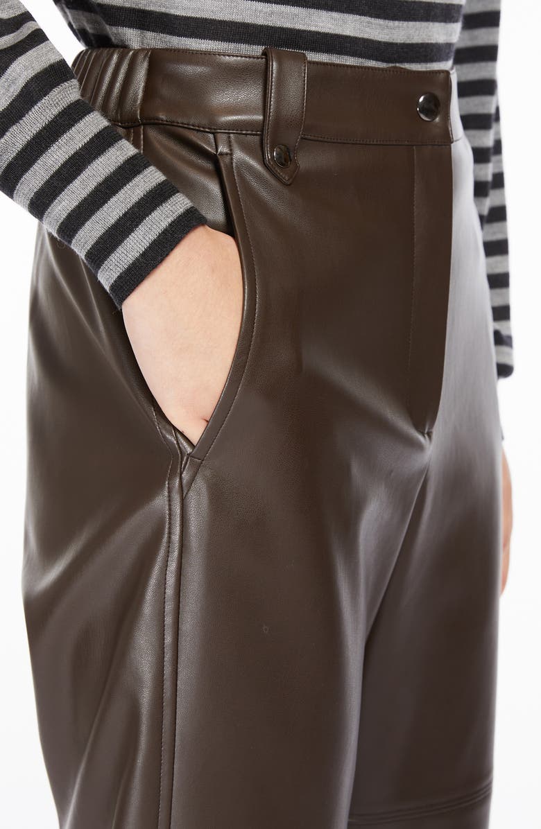 Max Mara Leisure Struzzo Faux Leather Pants, Alternate, color,
