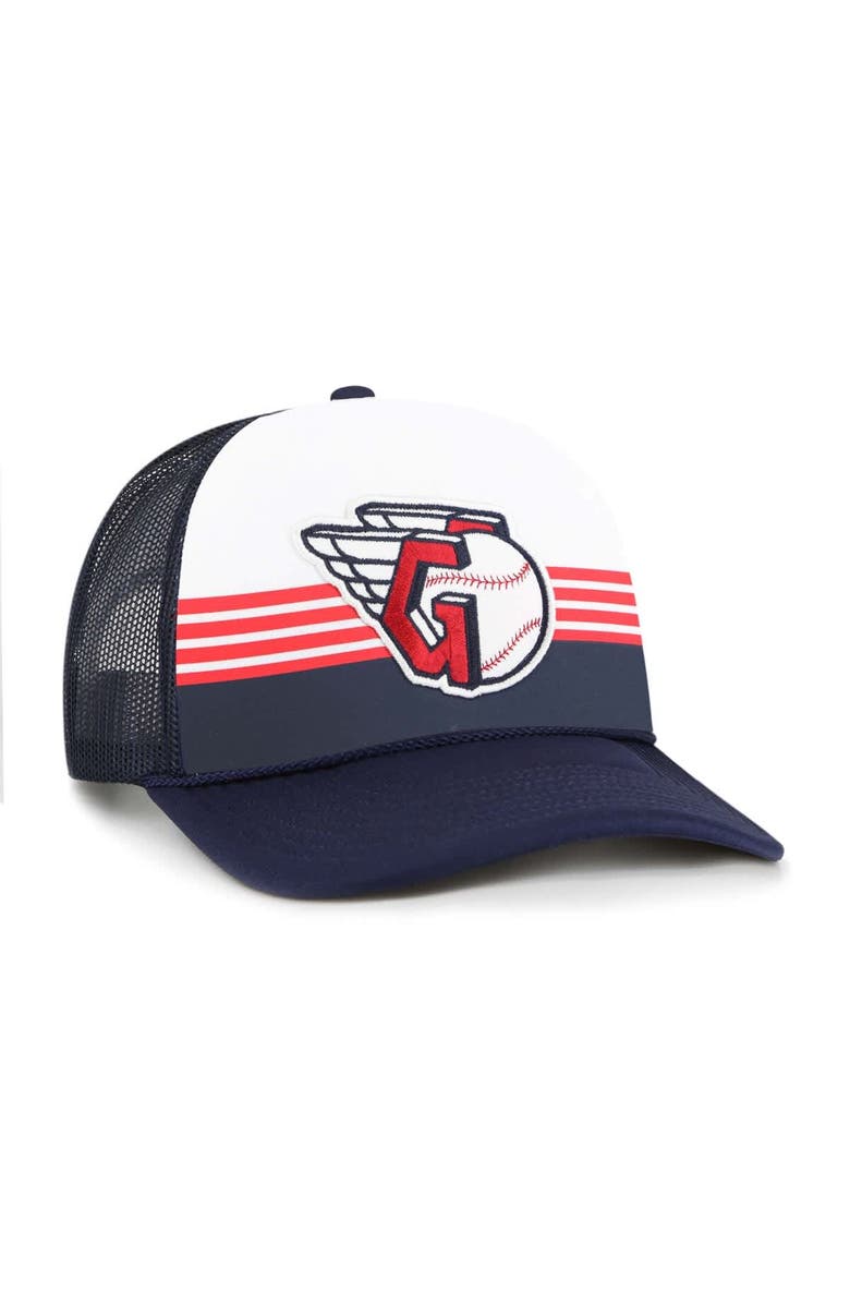 '47 Men's '47 Navy Cleveland Guardians Lift Off Foam Front Mesh Trucker Adjustable Hat, Alternate, color, Navy