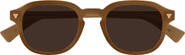Bottega Veneta 49mm Small Round Sunglasses