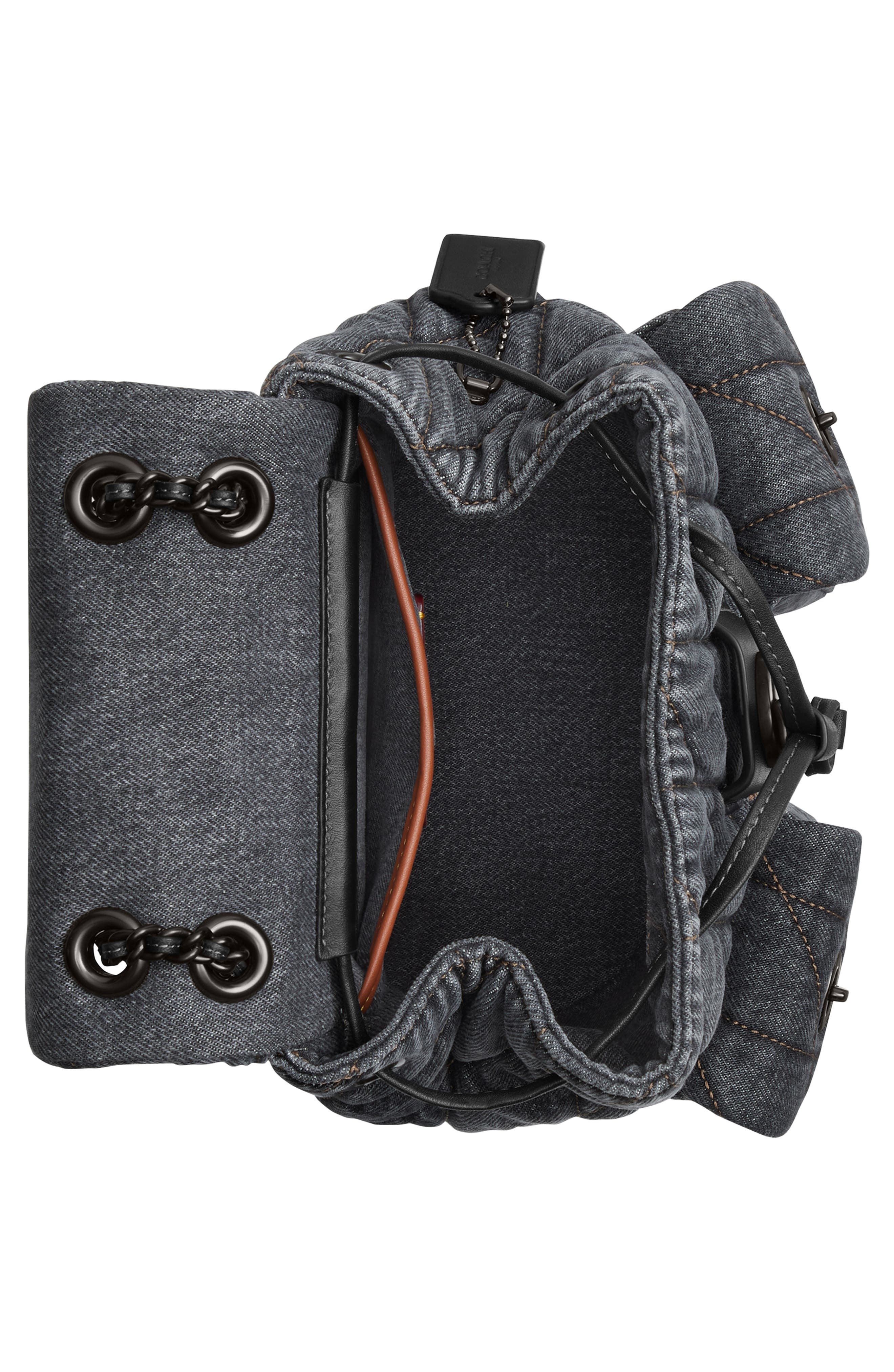 COACH Tabby Quilted Denim Backpack, Alternate, color, 