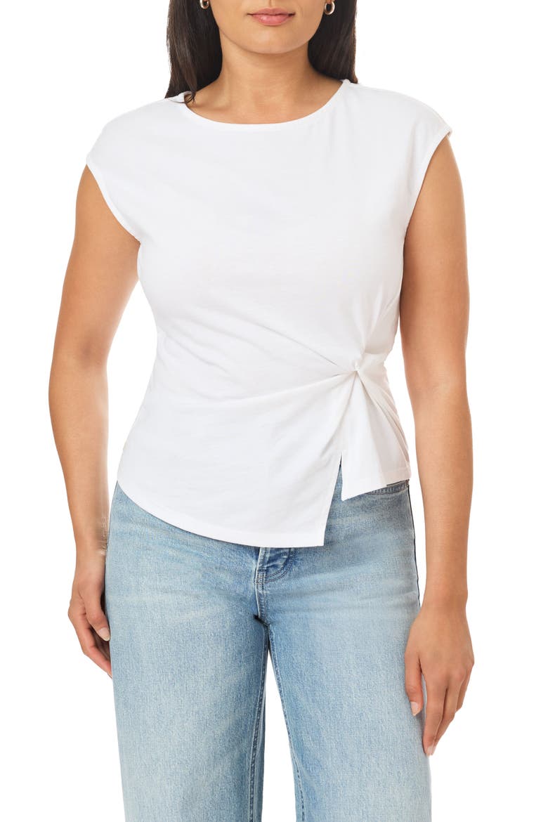 Side Gather Top, Main, color, BRILLIANT WHITE