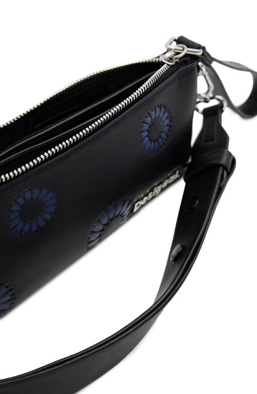 Desigual Small Sunflower Crossbody Bag In Black