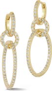 SPHERA MILANO Cubic Zirconia Pavé Link Drop Earrings