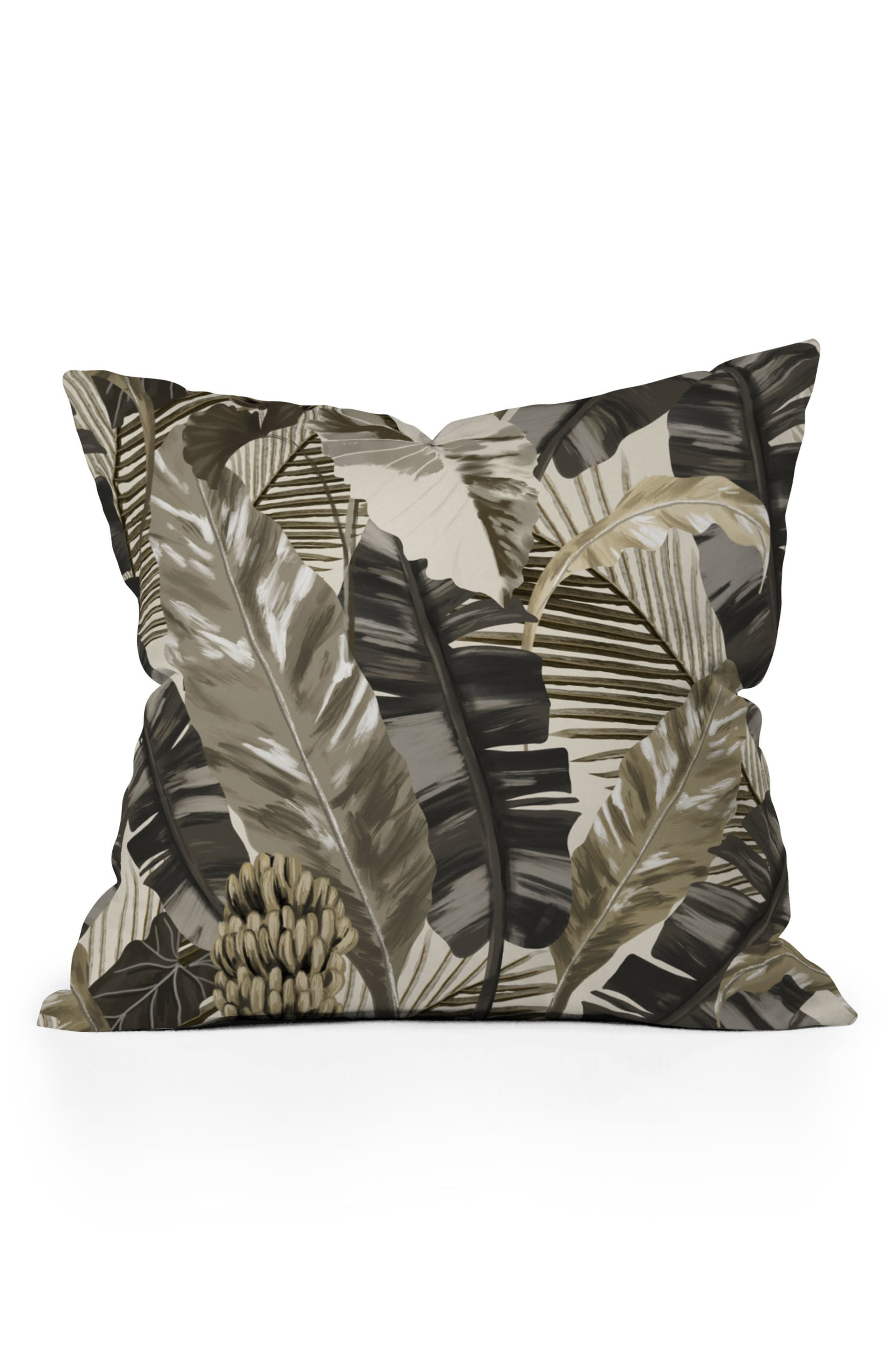 Deny Designs Tropical Leaves Throw Pillow