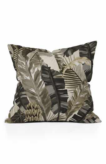 Tropical Leaves Throw Pillow