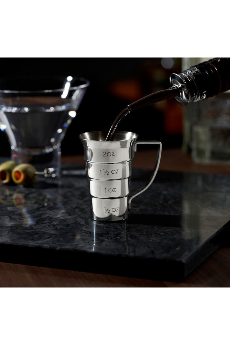 Harrison Stepped Jigger in Stainless Steel, Alternate, color, Silver