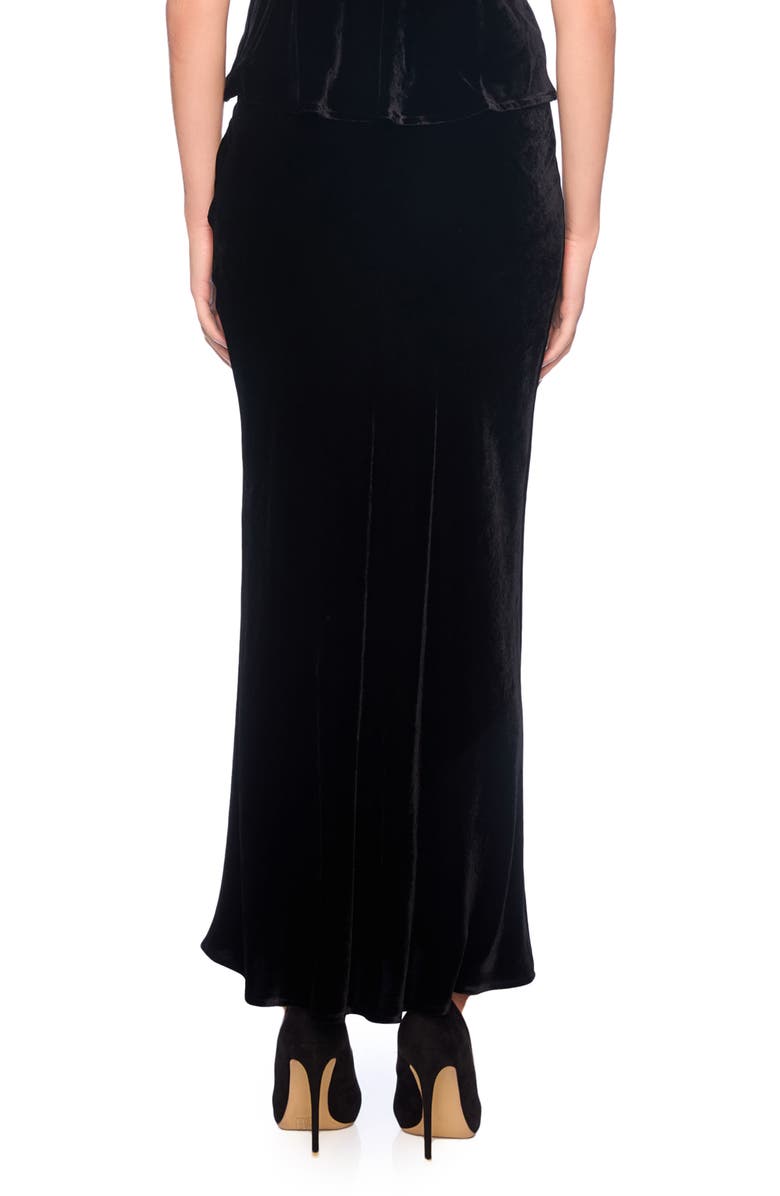 Susana Monaco Velvet Bias Cut Skirt, Alternate, color, Black