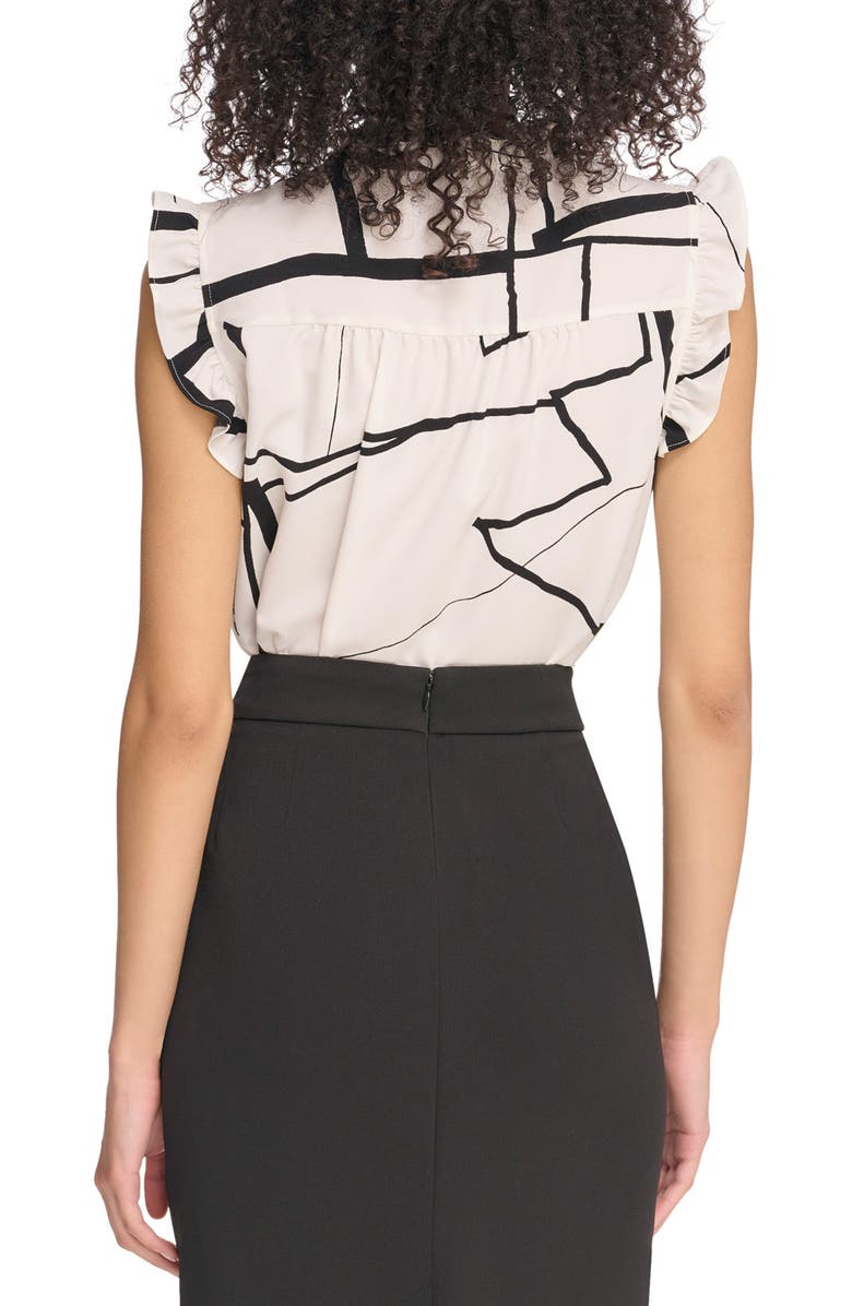 DKNY Ruffle Sleeveless Top, Alternate, color, 