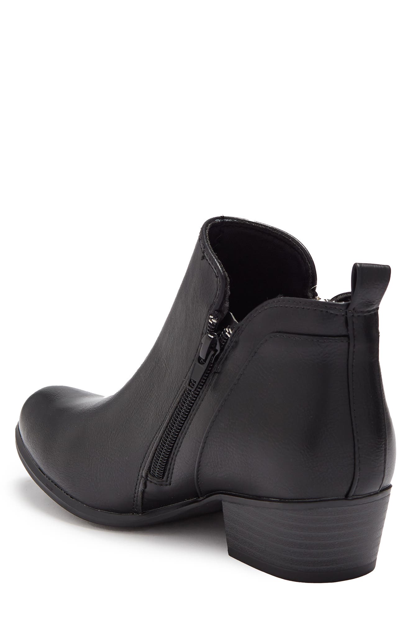 Timber Block Heel Ankle Bootie, Alternate, color, BLACK PU