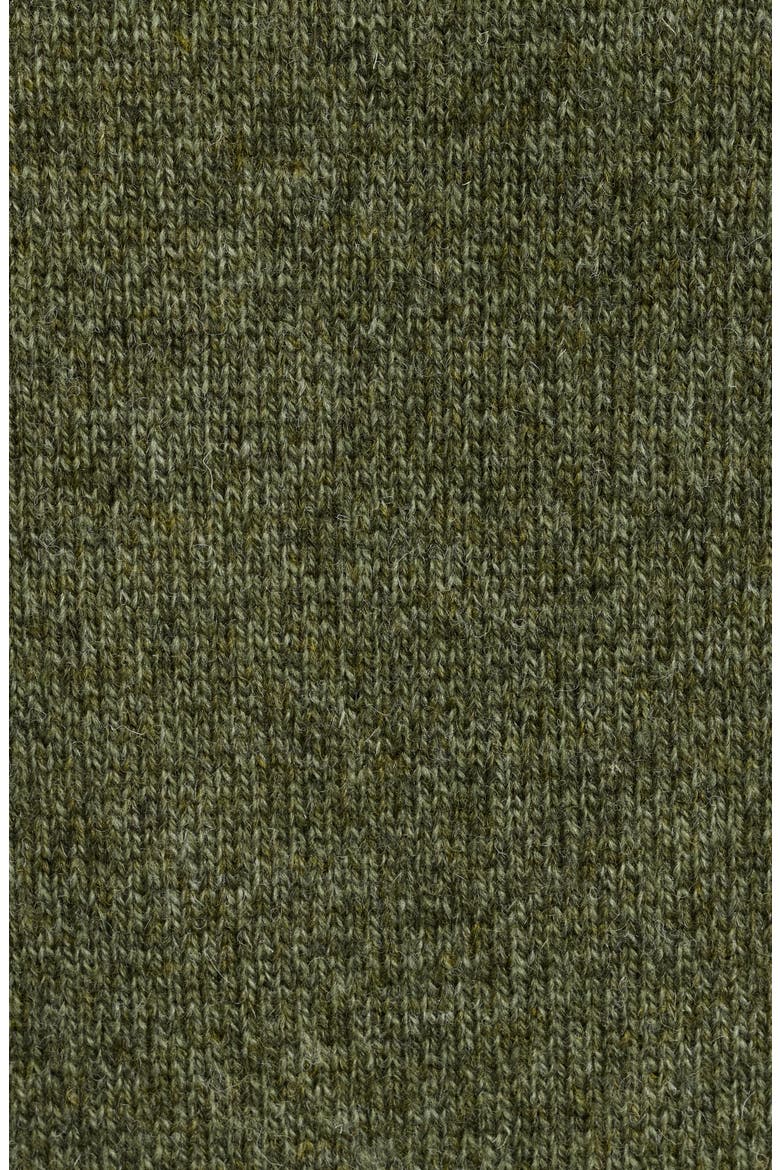 Shetland Wool Crewneck Sweater, Alternate, color, OLIVE HEATHER